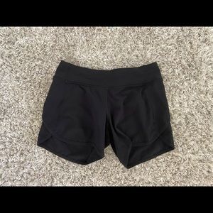 size 12 black ivivva 3” relay racer shorts